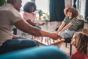 Chess Bonding: Fun Family Moments in the Living Room