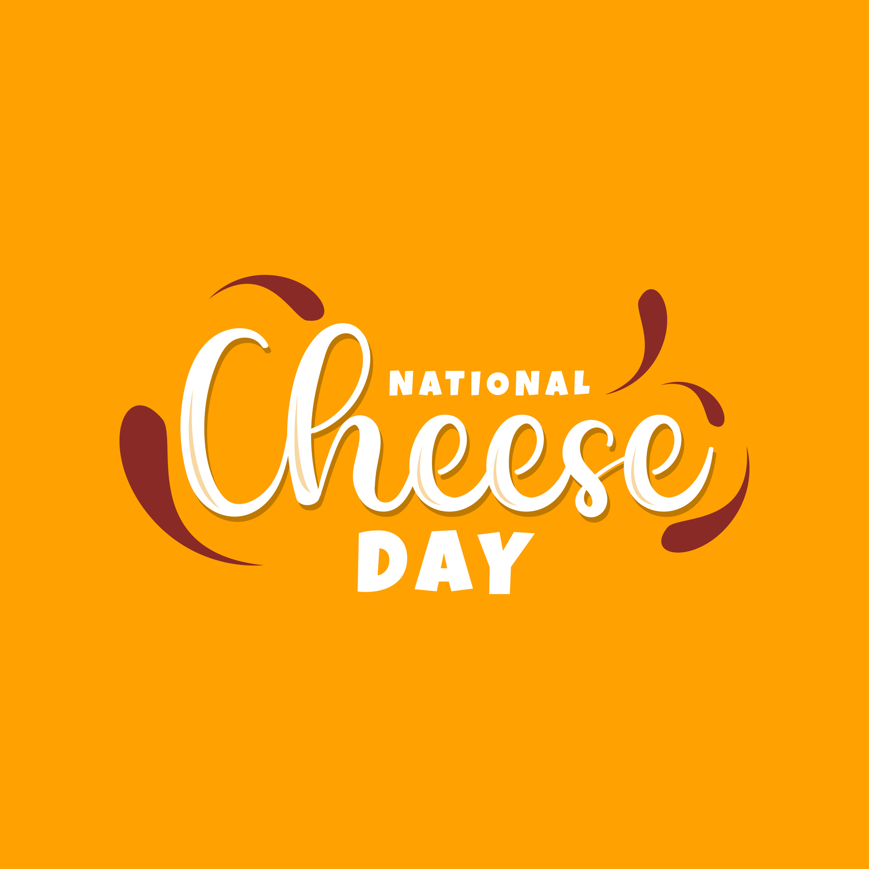 National Cheese Day Groovy Vector Design