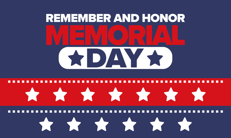 Memorial Day in United States. Remember and Honor. Federal holiday for remember and honor persons who have died while serving in the United States Armed Forces. Celebrated in May. Vector poster